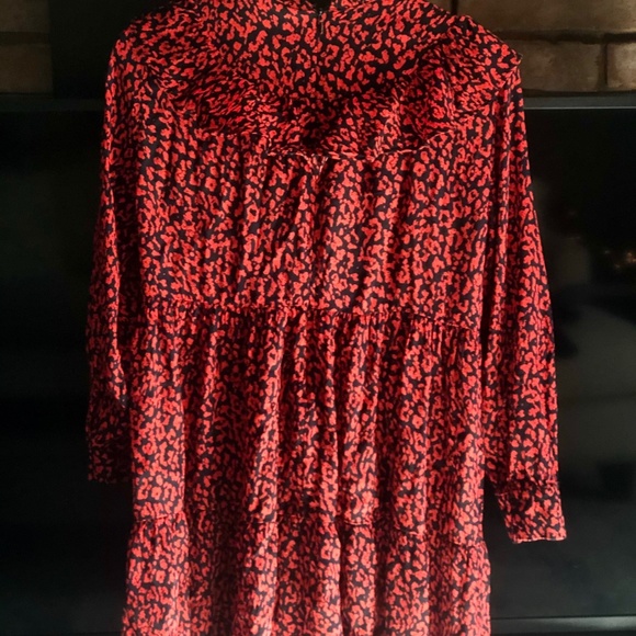 Red and black animal print Zara dress - Picture 2 of 2